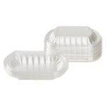 [300 ct] OPS Lid for 24 oz Microwaveable Take-Out Box | Clear - Image 8