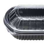 [300 ct] OPS Lid for 24 oz Microwaveable Take-Out Box | Clear - Image 7