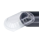 [300 ct] OPS Lid for 24 oz Microwaveable Take-Out Box | Clear - Image 3