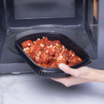 [300 ct] OPS Lid for 24 oz Microwaveable Take-Out Box | Clear - Image 4