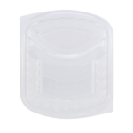 [300 ct] OPS Lid for 36 oz Microwaveable Take-Out Box | 2-Compartment | Clear - Image 8