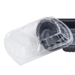 [300 ct] OPS Lid for 36 oz Microwaveable Take-Out Box | 2-Compartment | Clear - Image 2