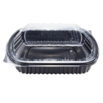 [300 ct] OPS Lid for 36 oz Microwaveable Take-Out Box | Clear - Image 6