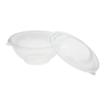 [300 ct] 24 oz Disposable Salad Bowl Lids | 165 mm | PET - Image 2