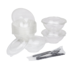 [500 ct] 16 oz Disposable Salad Bowls | 146mm | PET - Image 2