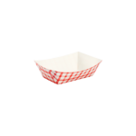 #1 Best [1,000 ct] 1 lb Food Tray | Shepherd's Check Red Pattern - Image 4