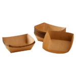 #1 Best [1,000 ct] 1 lb Food Tray | Kraft | 1lb Paper Tray - Image 2