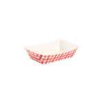 [1,000 ct] 2.0 lb Food Tray | Shepherd's Check Red Pattern