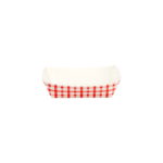 [1,000 ct] 2.0 lb Food Tray | Shepherd's Check Red Pattern - Image 2