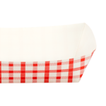 [1,000 ct] 2.0 lb Food Tray | Shepherd's Check Red Pattern - Image 5