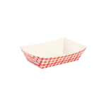 [500 ct] 2.5 lb Food Tray | Shepherd's Check Red Pattern - Image 6