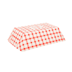 [500 ct] 3.0 lb Food Tray | Shepherd's Check Red Pattern - Image 3