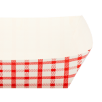 [500 ct] 3.0 lb Food Tray | Shepherd's Check Red Pattern - Image 4