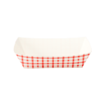 [500 ct] 5.0 lb Food Tray | Shepherd's Check Red Pattern - Image 3