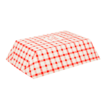 [500 ct] 5.0 lb Food Tray | Shepherd's Check Red Pattern - Image 5