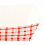 [500 ct] 5.0 lb Food Tray | Shepherd's Check Red Pattern - Image 6