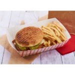 [500 ct] 5.0 lb Food Tray | Shepherd's Check Red Pattern - Image 8