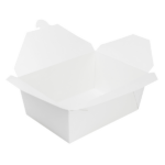 [160 ct] Paper Take-Out Boxes | #4 | 110 oz | White - Image 2