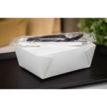 [300 ct] Paper Take-Out Boxes | #8 | 48 oz | White - Image 10