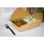 [200 ct] Paper Take-Out Boxes | #2 | 54 oz | Kraft - Image 9