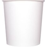 [500 ct] 16 oz Gourmet Paper Food Container | White | 96 mm - Image 5