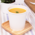 [500 ct] 16 oz Gourmet Paper Food Container | White | 96 mm