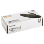 [1,000 ct] Synthetic Vinyl Gloves | Latex-Free | Powder-Free | Black | Large