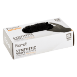 [1,000 ct] Synthetic Vinyl Gloves | Latex-Free | Powder-Free | Black | X-Large