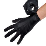 [1,000 ct] Synthetic Vinyl Gloves | Latex-Free | Powder-Free | Black | Medium - Image 2