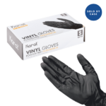 [1,000 ct] Vinyl Gloves | Latex-Free | Powder-Free | Black | Small