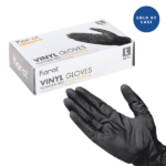 [1,000 ct] Vinyl Gloves | Latex-Free | Powder-Free | Black | Large