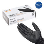 [1,000 ct] Vinyl Gloves | Latex-Free | Powder-Free | Black | X-Large