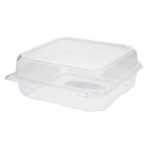 [250 ct] 8''x 8'' Hinged Food Containers | PET | Clear - Image 11