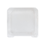 [250 ct] 8''x 8'' Hinged Food Containers | PET | Clear - Image 2