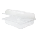 [250 ct] 8''x 8'' Hinged Food Containers | PET | Clear - Image 10