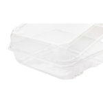 [250 ct] 8''x 8'' Hinged Food Containers | PET | Clear - Image 4