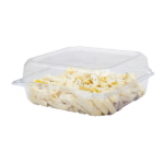 [250 ct] 8''x 8'' Hinged Food Containers | PET | Clear