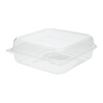 [200 ct] 9'' x 9'' Hinged Food Containers | PET | Clear - Image 7