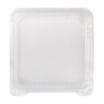 [200 ct] 9'' x 9'' Hinged Food Containers | PET | Clear - Image 9