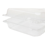 [200 ct] 9'' x 9'' Hinged Food Containers | PET | Clear - Image 4