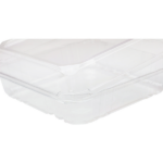 [200 ct] 9'' x 9'' Hinged Food Containers | PET | Clear - Image 5