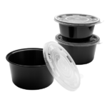 [300 ct] 48 oz Disposable Bowls | Black | Injection Molded PP | 179 mm - Image 2