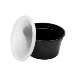 [240 sets] 12 oz Deli Containers with Lids | Injection Molded PP | Black - Image 5
