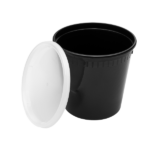 [240 sets] 24 oz Deli Containers with Lids | Injection Molded PP | Black - Image 5