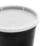 [240 sets] 32 oz Deli Containers with Lids | Injection Molded PP | Black - Image 4