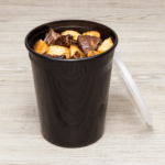 [240 sets] 32 oz Deli Containers with Lids | Injection Molded PP | Black - Image 3