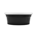 [240 sets] 8 oz Deli Containers with Lids | Injection Molded PP | Black - Image 5