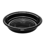 [150 ct] 32 oz PP Round Microwaveable Container, Black