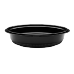 [150 ct] 32 oz PP Round Microwaveable Container, Black - Image 2