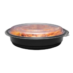 [150 ct] 32 oz PP Round Microwaveable Container, Black - Image 6